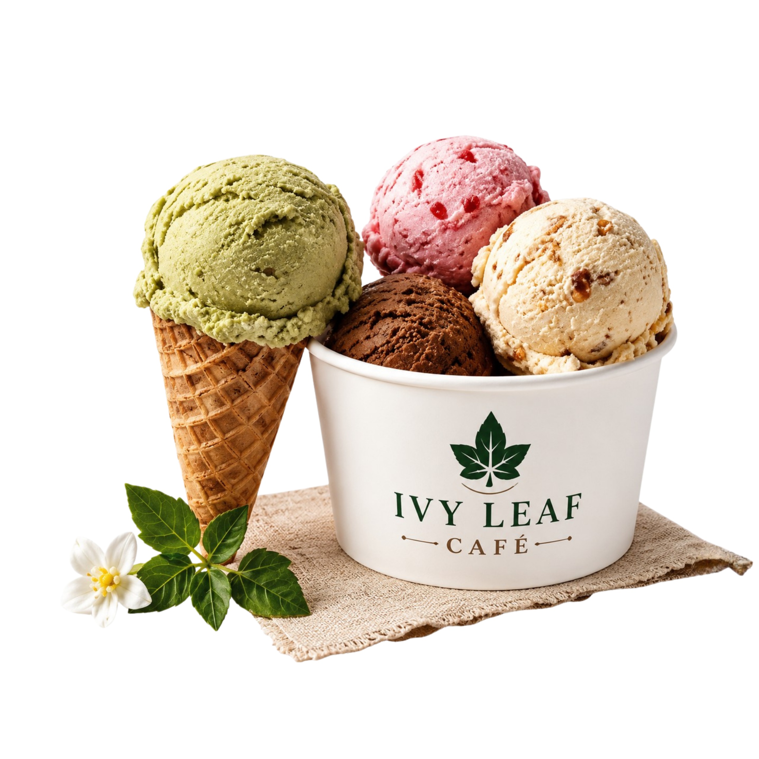 Gelato at Ivy Leaf Cafe
